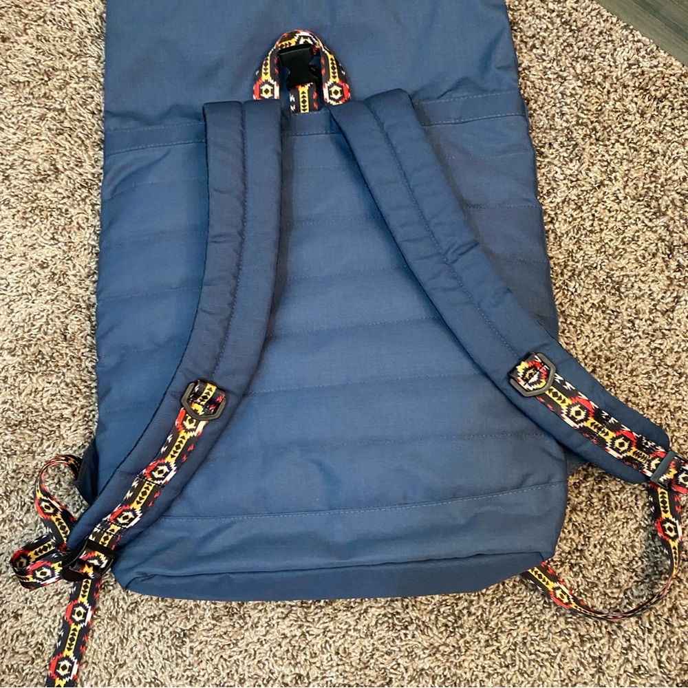 Toms Blue Backpack with Adjustable Patterned Straps - Picture 4 of 5